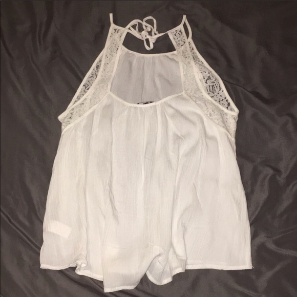 Lace Halter Tank Top - Picture 2 of 3